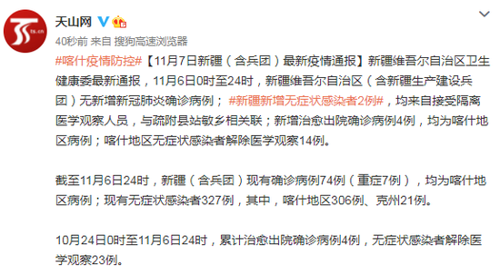 11月6日新疆新增病例最新数据及其影响下的观察与思考