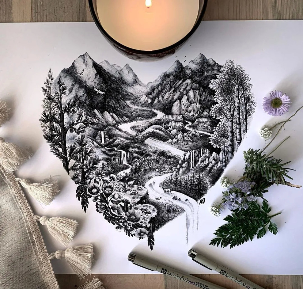 黑白魅力下的实时地图插画创意之旅探索