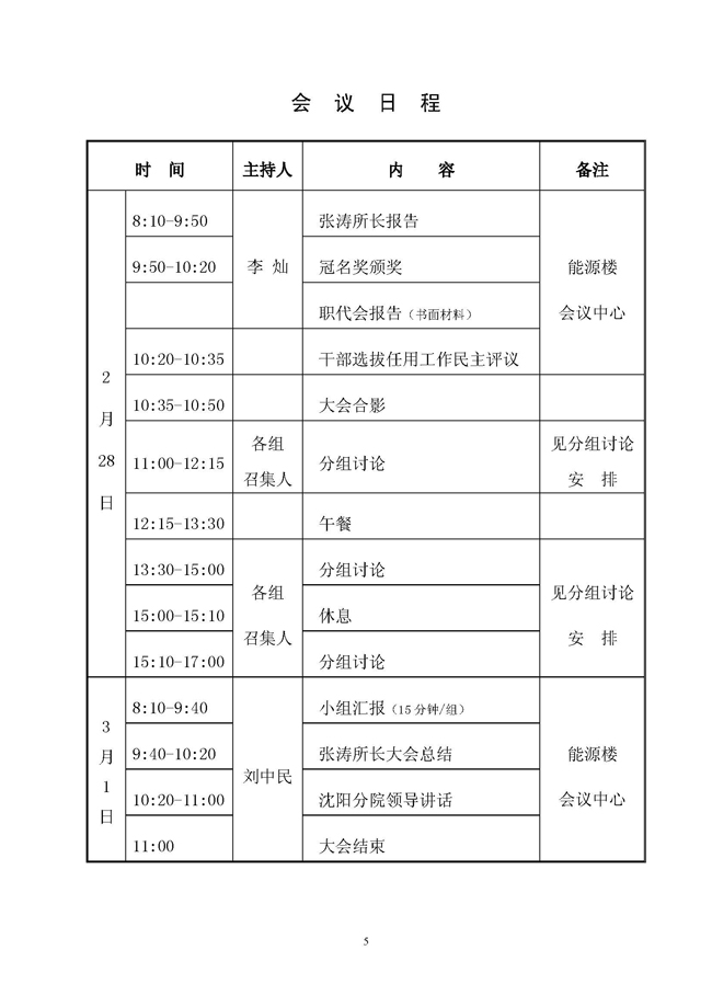 落实两级职代会：二级职代会会议议程 