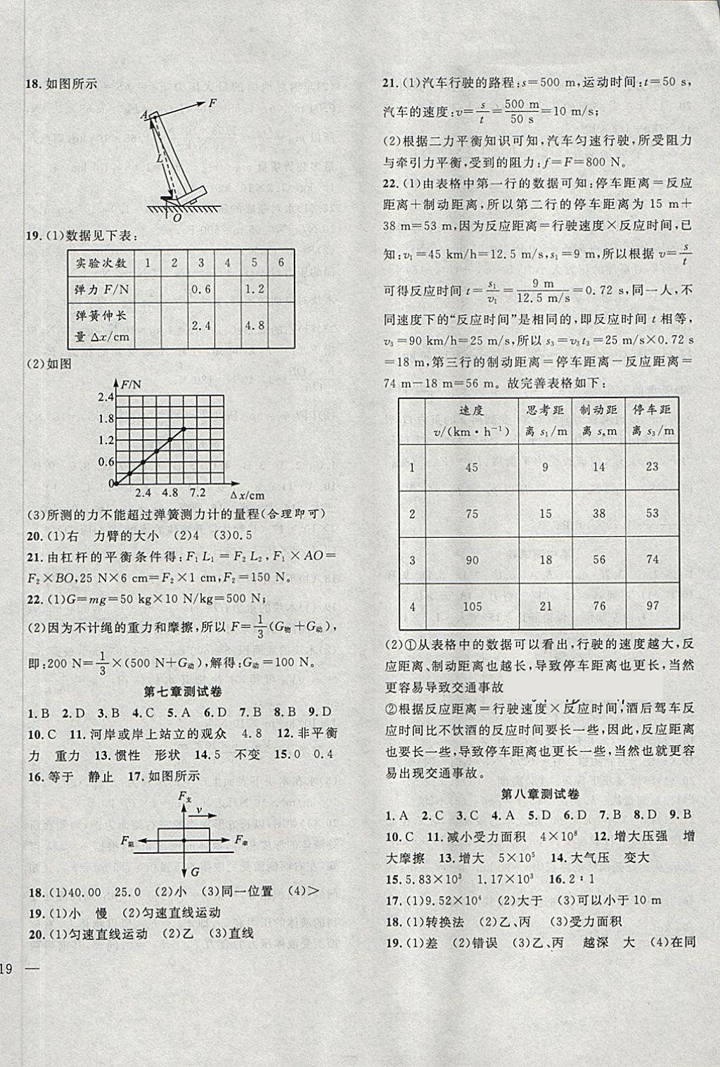 高效率复习物理：高效练案物理答案 