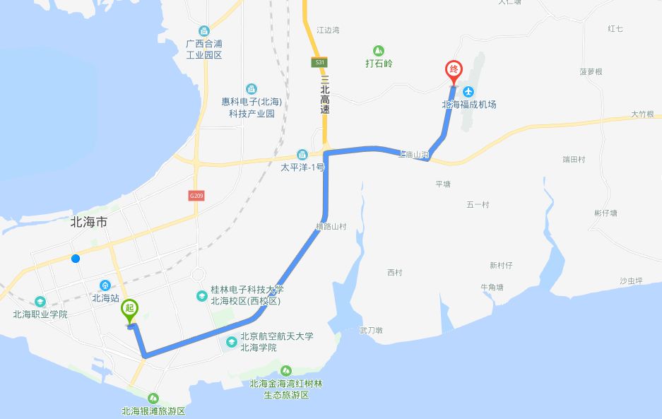 广州至北海最新探路路线图解析,详细指引,轻松畅游!